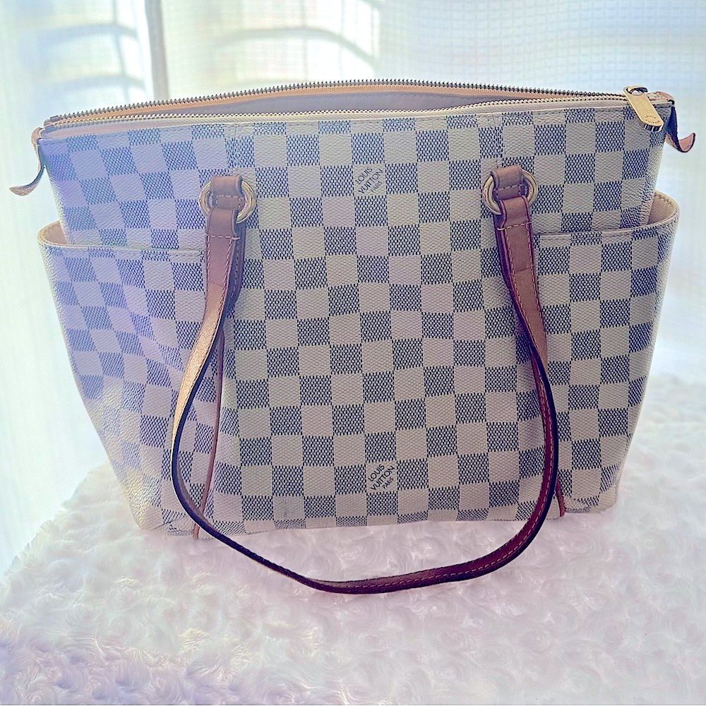 Host Pick Luxury ✨ VGUC LOUIS VUITTON Damier Azur Totally PM Tote Shoulderbag - Picture 5 of 17